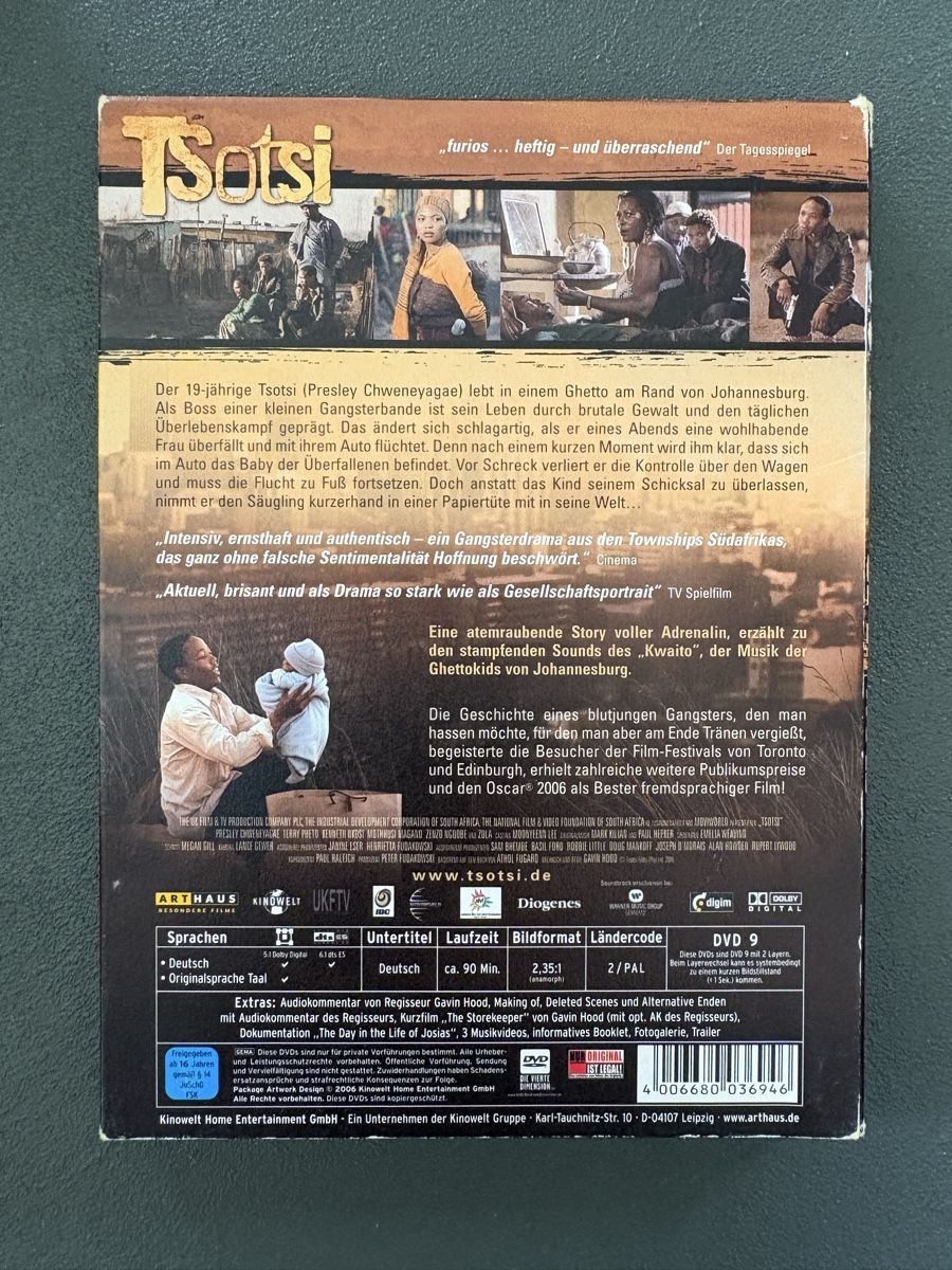 Tutti i DVDs: DVD Tsotsi Special Edition 2 DVDs neuwertig – Usato da Münsingen venduto da Rehtre 1