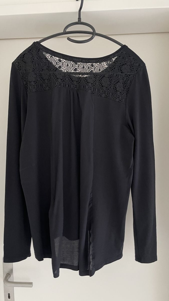 Esprit Camicette: Schwarze Esprit-Bluse mit Spitze, Grösse S – Usato da Bettingen venduto da Majvi 1