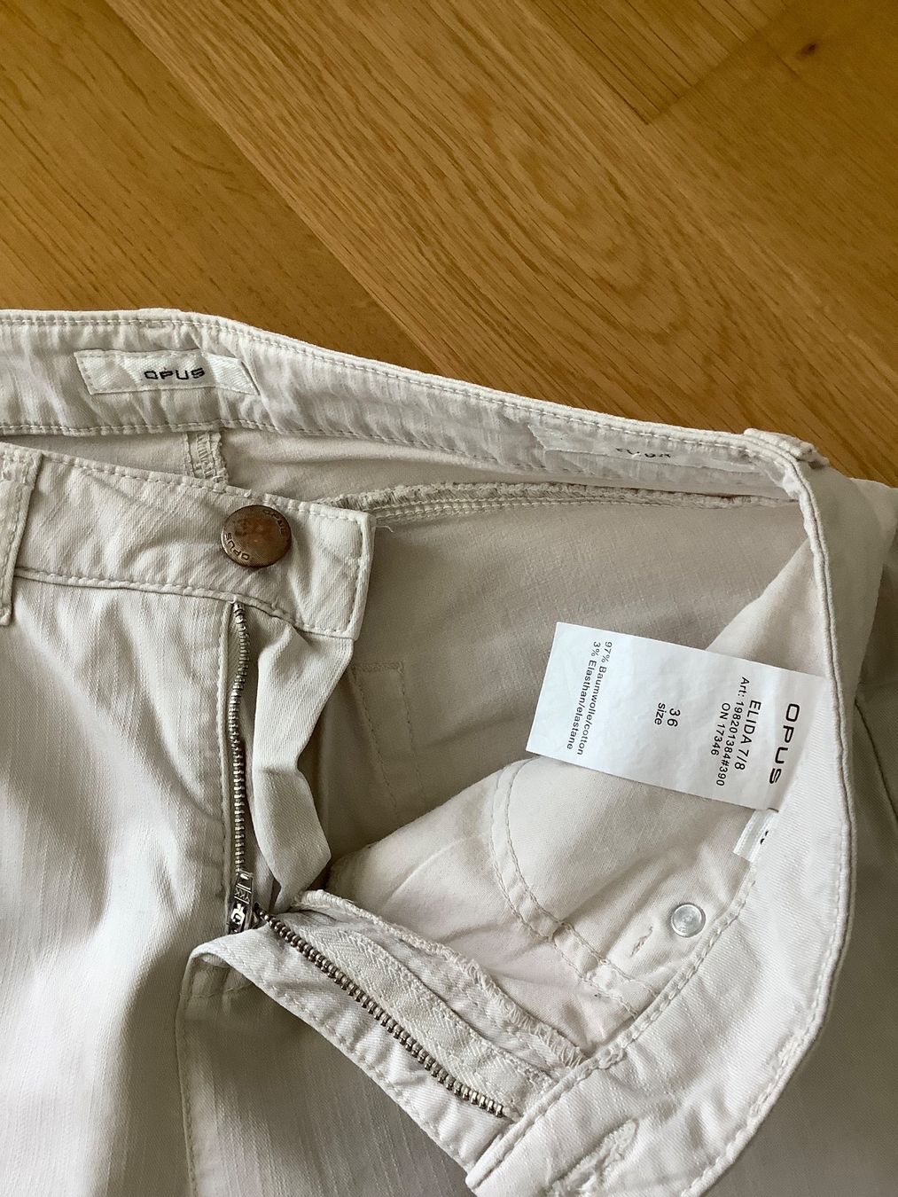 Opus Jeans: Opus 7/8 Jeans, helles beige, in Gr. 36 – Usato da Kreuzlingen venduto da shopaholicatheart_4 7