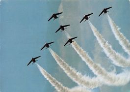 Kunstflugstaffel in Formation, gelaufen 1982