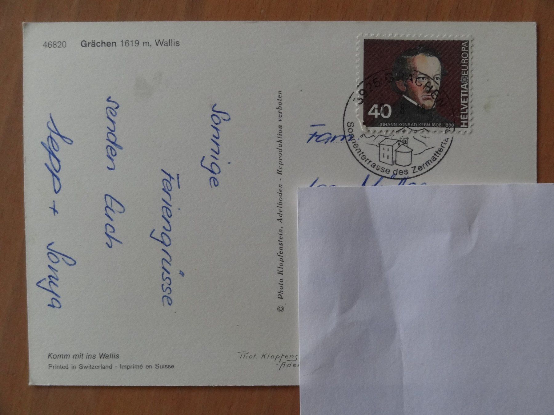 Cartoline postali: Grächen - Wallis - 1980 – Usato da St Léonard venduto da Riglin 1
