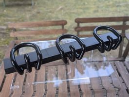 Mid-Century Modern Italian Black Resin Wall Coat Rack Rexite