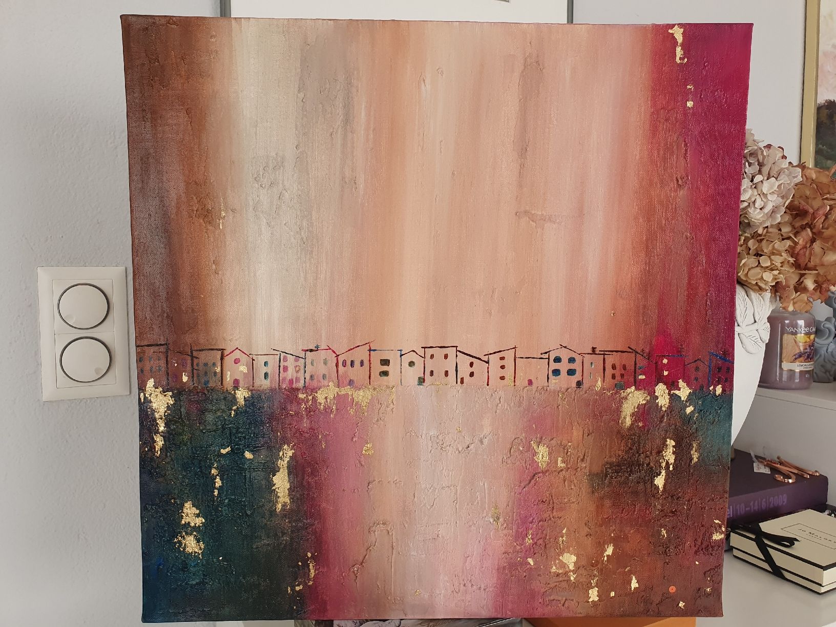 Dipinti: Abstract Painting - Gold Leaf Accent! – Nuovo (secondo la descrizione) da Klingnau venduto da Soldekorarte