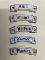 Porzellan Schild Gewürze antik