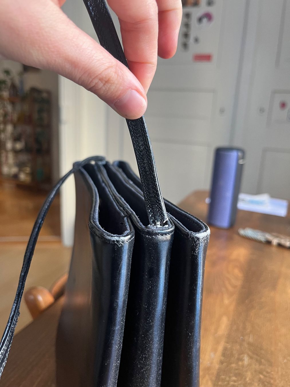 Borse da donna: Fausto Santini Ledertasche schwarz – Usato da Winterthur venduto da buyerricard 5