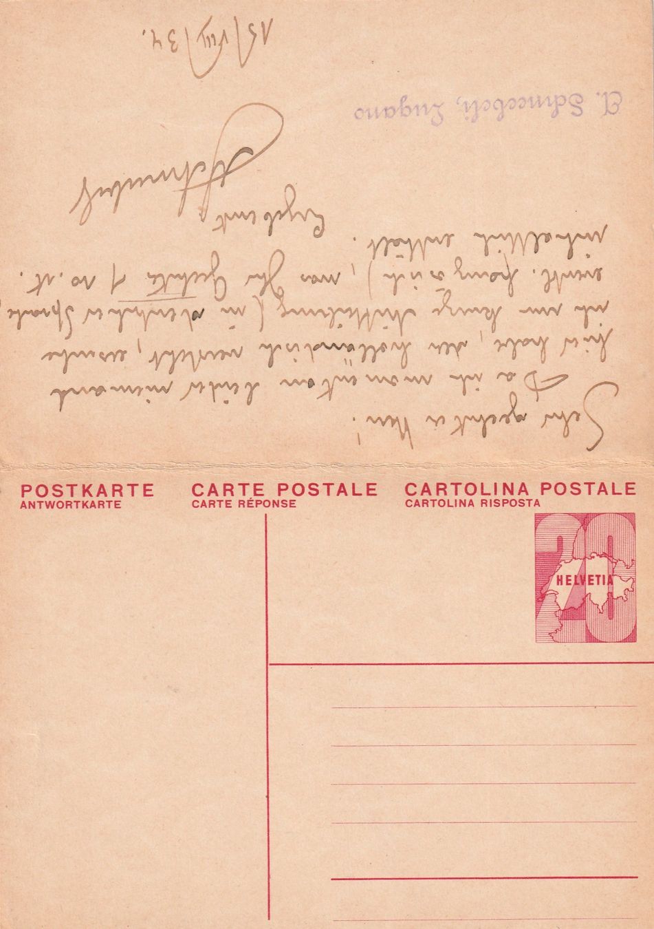 Tous les timbres: 20 Rp. Doppel-GS-Pk – D'occasion à Rorschacherberg par fratovi2 1