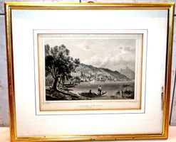Zug mit der Rigi Kupferstich Ein super rares Litho.
