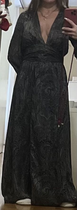 Kleider: Kleid Maxikleid Boho Wickeloptik Gr. S 36 schwarz gemustert – Gebraucht aus Rüschlikon von Lajniii 1