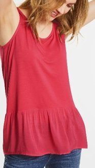 STREET ONE Träger Top Bluse Shirt Langes mit Volant XL 44