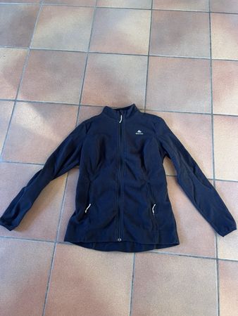 Veste polaire Quechua noire, taille M, parfait pour le print
