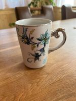 KAHLA Porzellan Tasse / Mug mit Silberrand - 230326