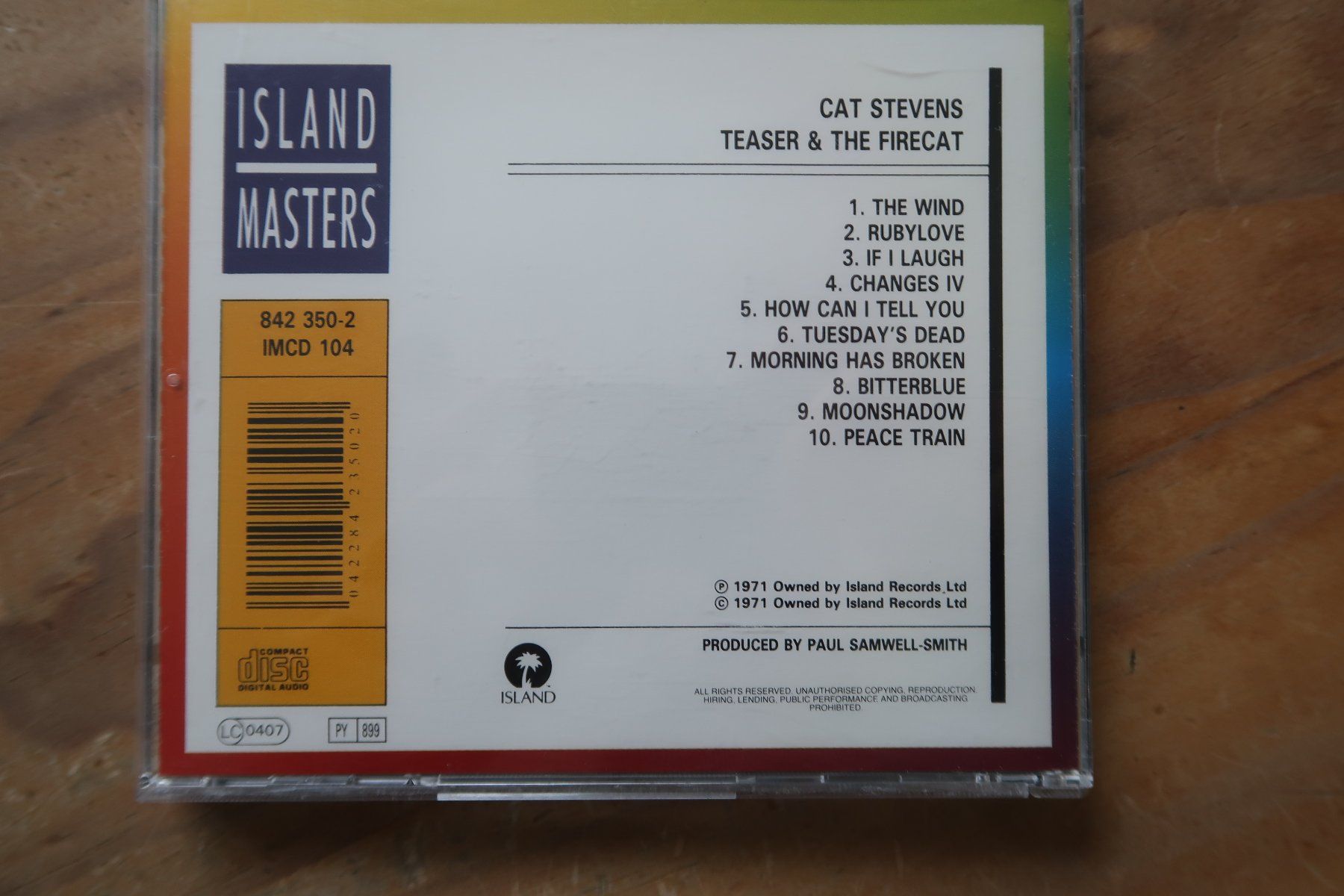 CD: CAT STEVENS - TEASER & THE FIRECAT - CD – Usato da Basel venduto da Patiscat 1