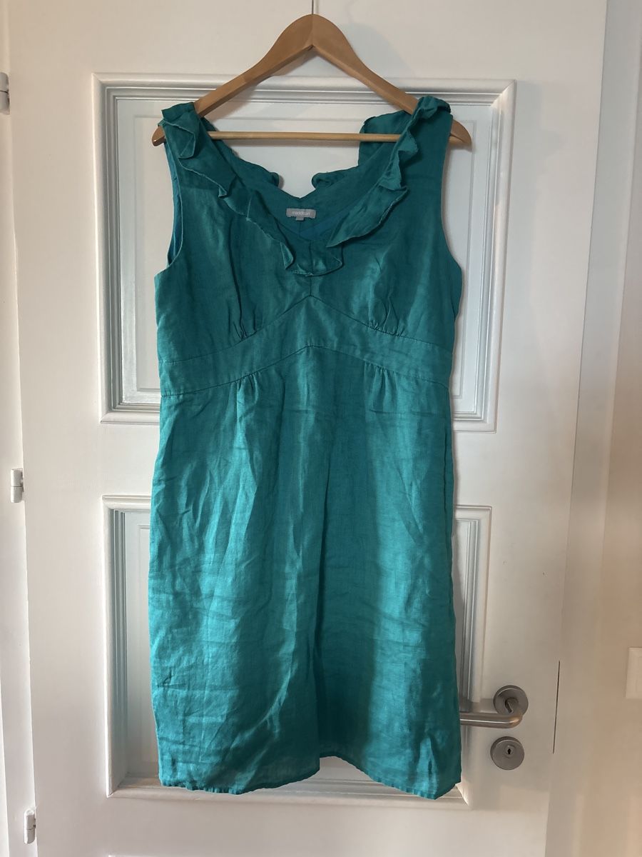 Maddison Vestiti: MADDISON robe 42 lin doublé coton Turquoise – Usato da Arbaz venduto da nin_zqc6
