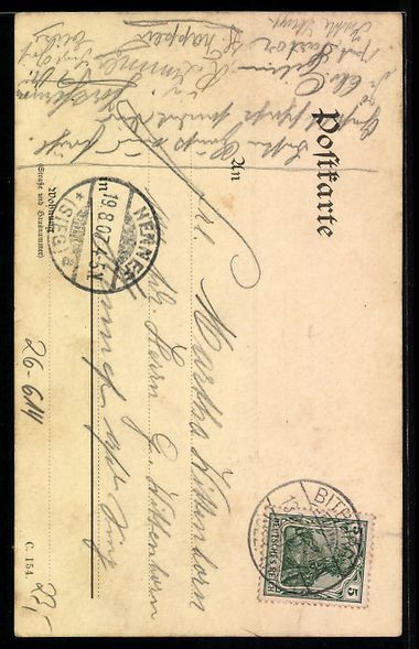 Cartoline postali: Handgemalt: Student versinkt in seine Ge – Usato da Berlin venduto da bartko-reher 1