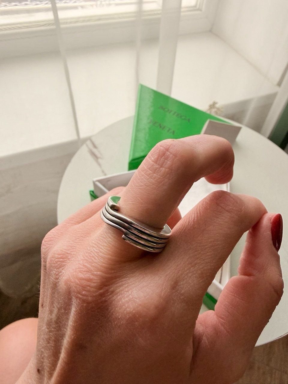 Bottega Veneta Anelli: Silver ring Bottega Veneta – Nuovo (secondo la descrizione) da Lugano venduto da juledo 1