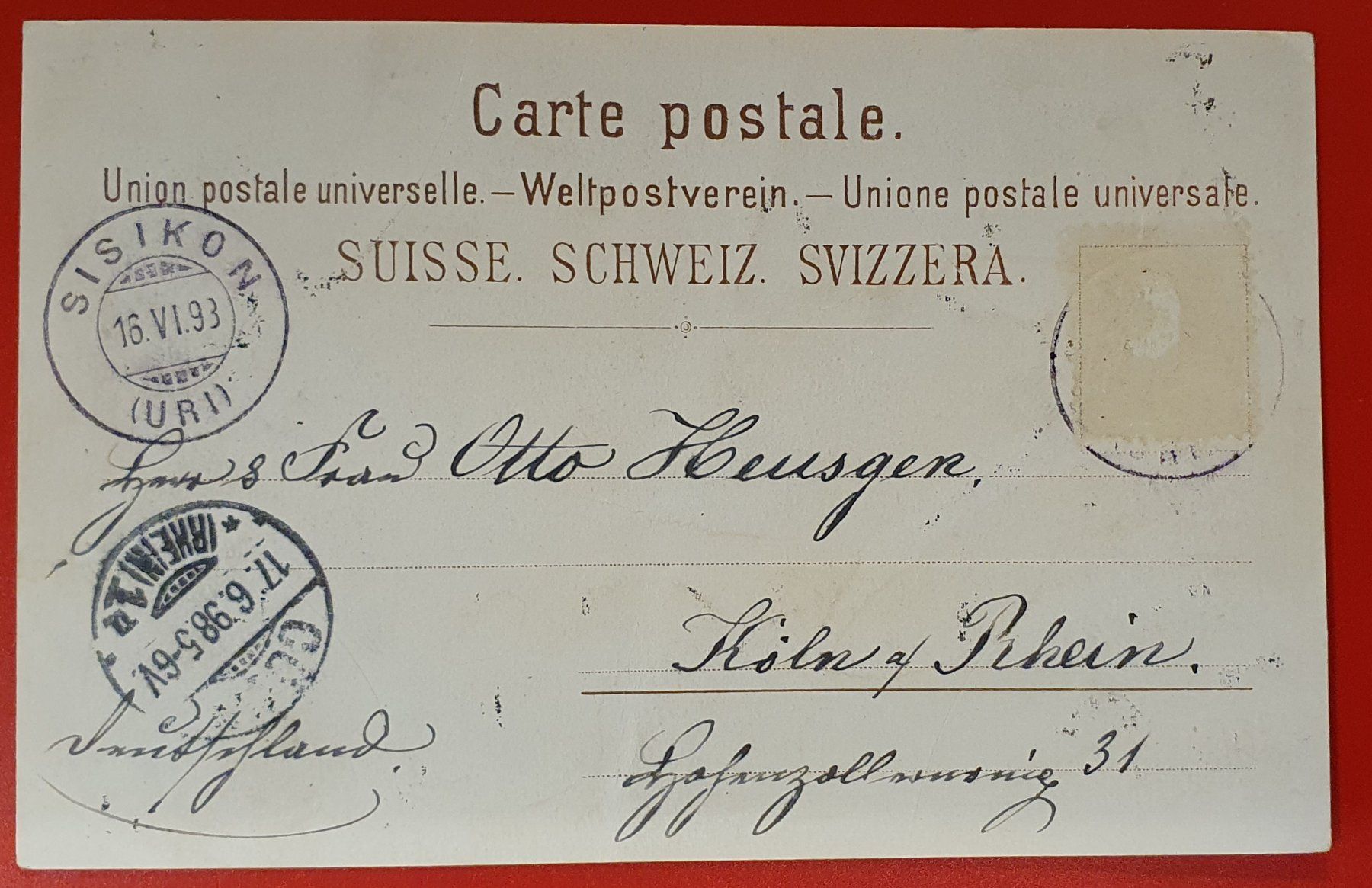 Cartoline postali: Gruss vom Vierwaldstättersee 1898 – Usato da Kreuzlingen venduto da Rschweiz1 1