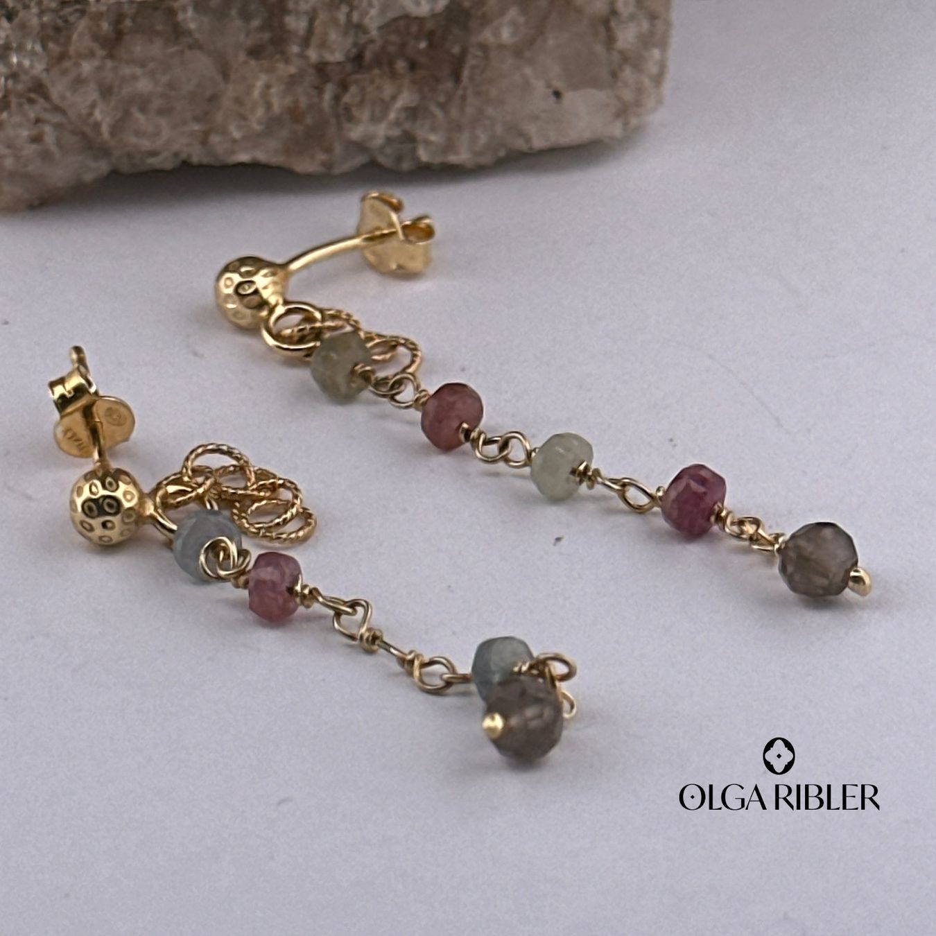 Olga Ribler Orecchini pendenti & Orecchini a lobo: Sterling Silber 925 Ohrringe mit Turmalinen – Nuovo (secondo la descrizione) da Luzern venduto da Schmuckoutlet 2