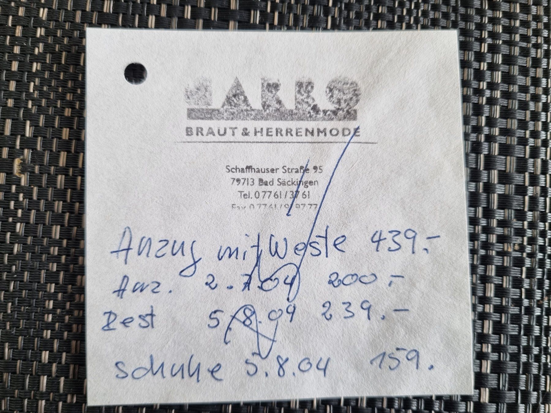 Completi: Hochzeitsanzug – Usato da Aarau venduto da Rkoenitzer 3
