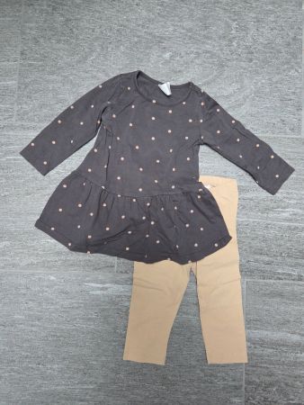 Set aus Leggins und Röckli, Gr. 74, H&M, Mädchen