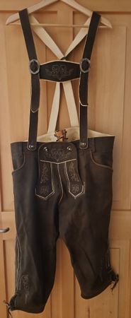 Trachtenlederhose Grösse 54 Leder mit Hosenträger