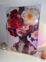 Tableau femme fleurs