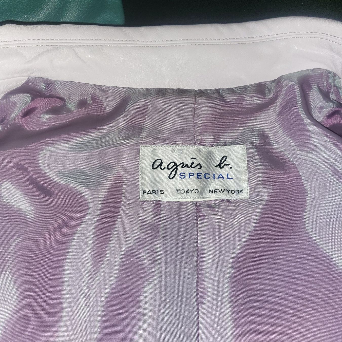 Completi & Tailleur: Ensemble tailleur rose poudré en cuir, élégant. Taille S. – Usato da Neuchâtel venduto da wikit 7
