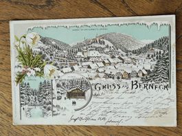 Litho PK / Gruss aus Berneck - Gelaufen 1898