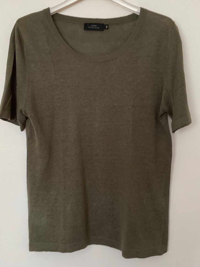 Maglioni & Felpe: Modissa 100% Leinen Pullover Gr M grün-Olive neuwertig – Usato da Urdorf venduto da alda02