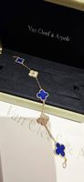 Bracelet Van Cleef & Arpels Alhambra or jaune saphir 0.29 ct