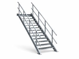 Treppe Container Stahltreppe Wangentreppe Gitterrost