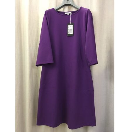 Piu & Piu Jersey 3/4 Arm Schlupf Kleid uni violett Gr 38