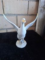Porzellanfigur Gans Weiss Gold Verziert guter Zustand