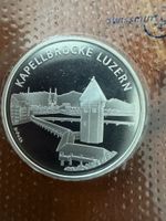 Gedenkmünze Kapellbrücke Luzern 20 Fr 2005 neu