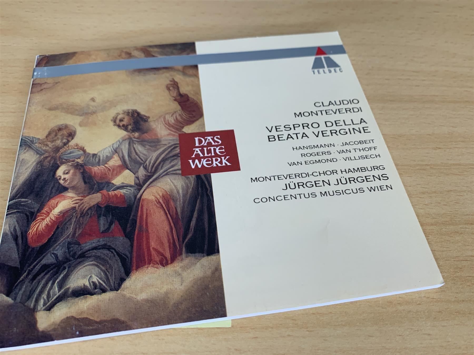 CD: Vespro Della Beata Vergine  - 2 CD – Usato da Rikon im Tösstal venduto da Alpenmutz 2