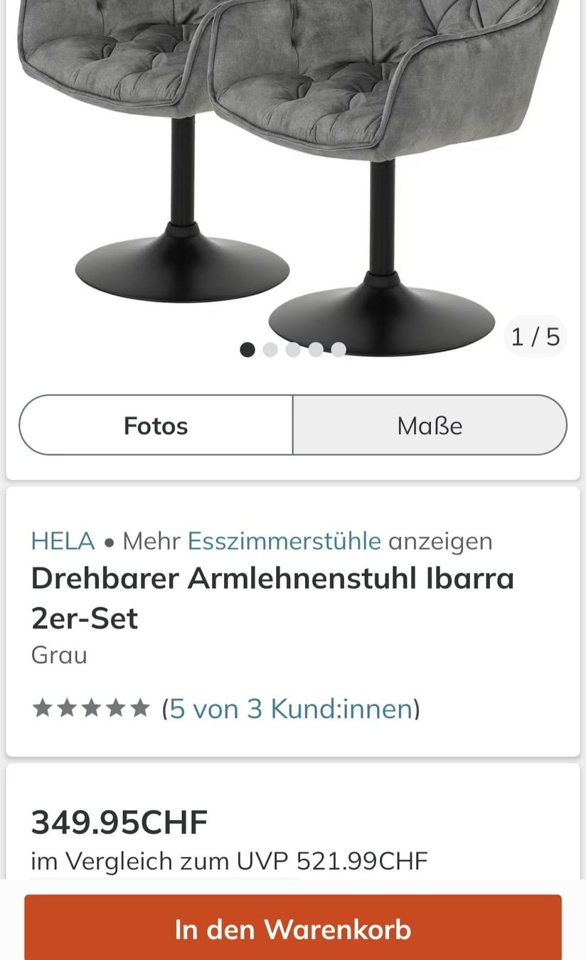 Sedie: Armlehnenstuhl Drehbar – Usato da Buttisholz venduto da Iris_ 4