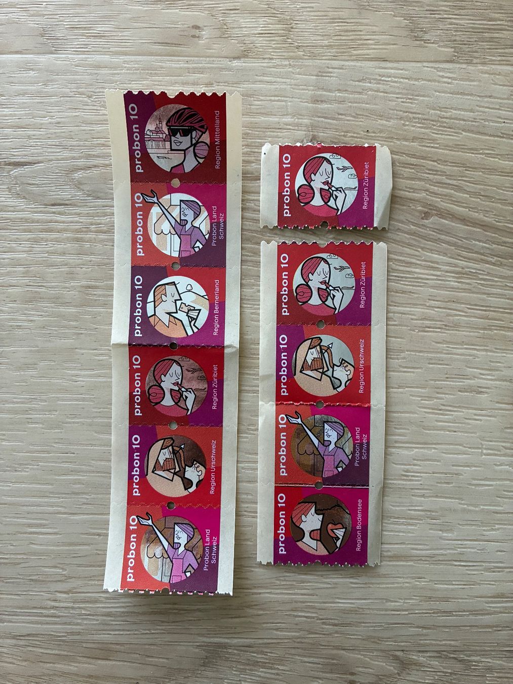 Timbres & points: 11x 10er ProBon Marken – Neuf avec emballage d'origine à Zürich par kar_7gs6