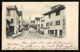 Rüschlikon, Strassenpartie mit Blick zu
