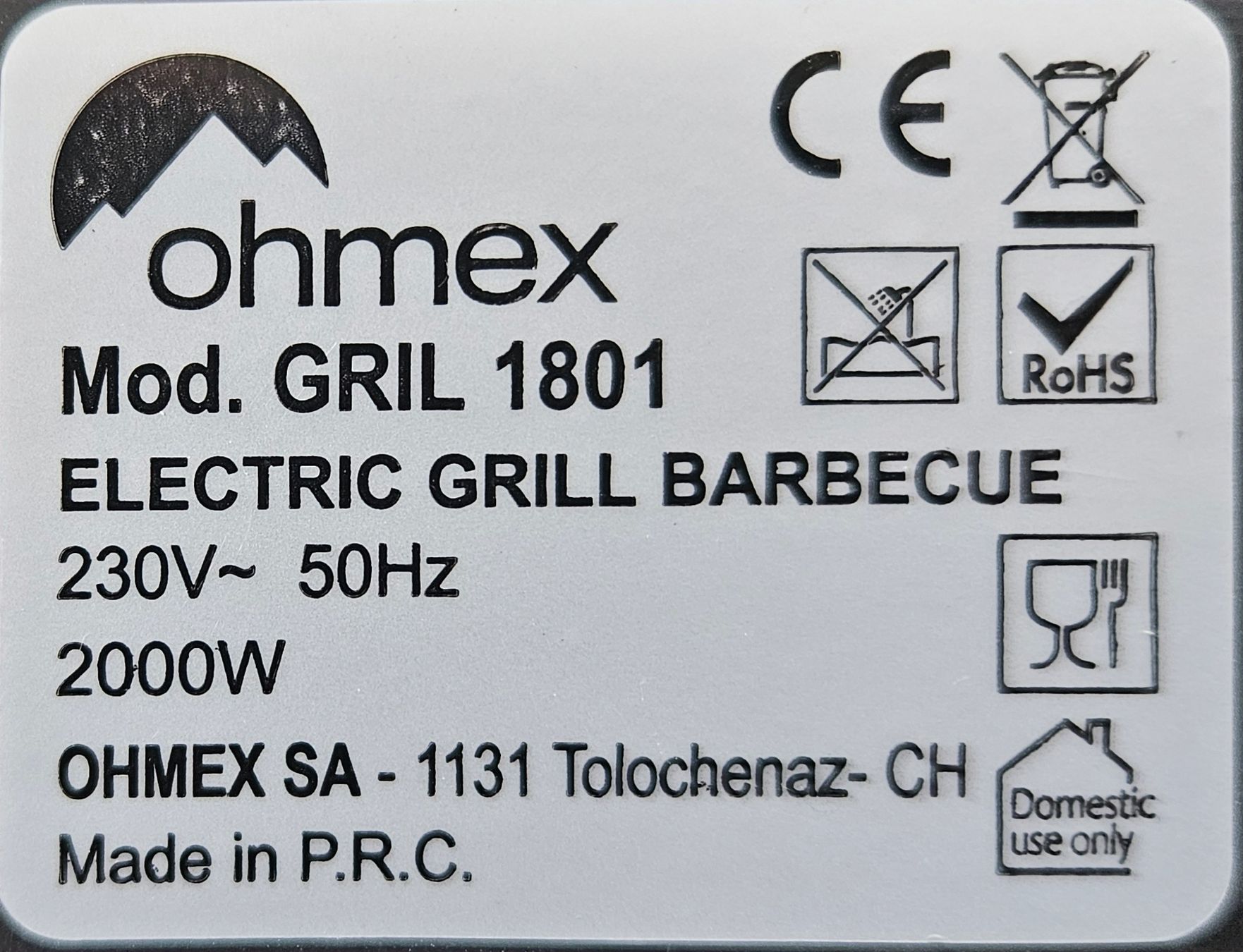 Griglie: Ohmex Grill Barbecue GRIL 1801 neu ! – Nuovo (secondo la descrizione) da Oberburg venduto da znas 3