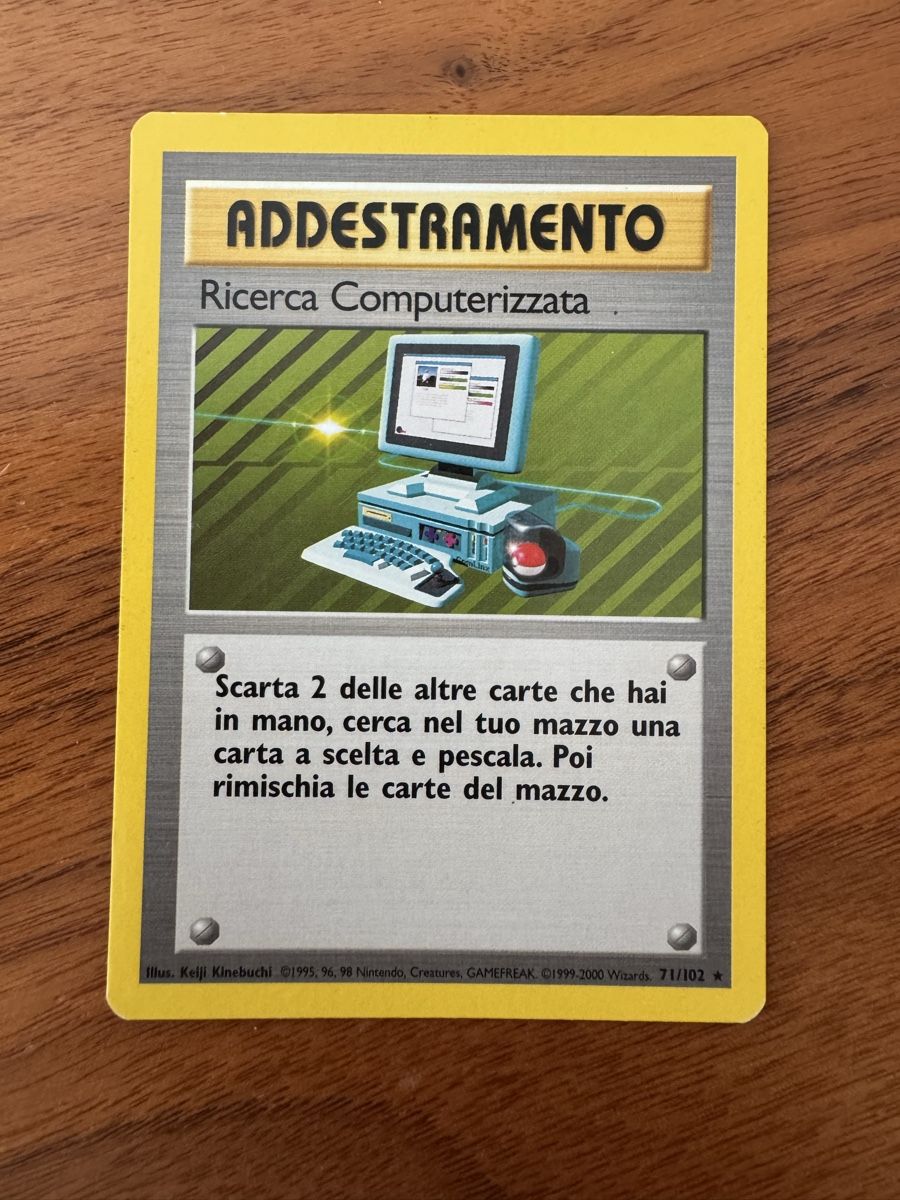 Pokémon Carte collezionabili: Carta Pokémon Addestramento - Ricerca Computerizzata! – Nuovo (secondo la descrizione) da Breganzona venduto da CaiLol