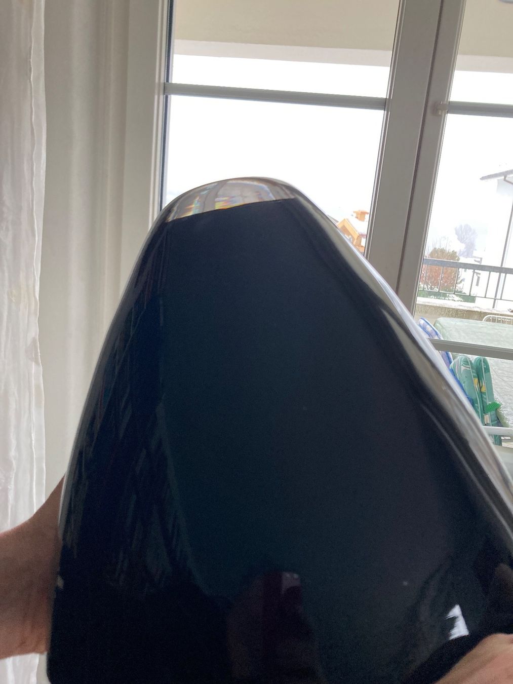 Blumentöpfe: Cachepot, schwarzes Glas – Gebraucht aus Meggen von tulipe21 1