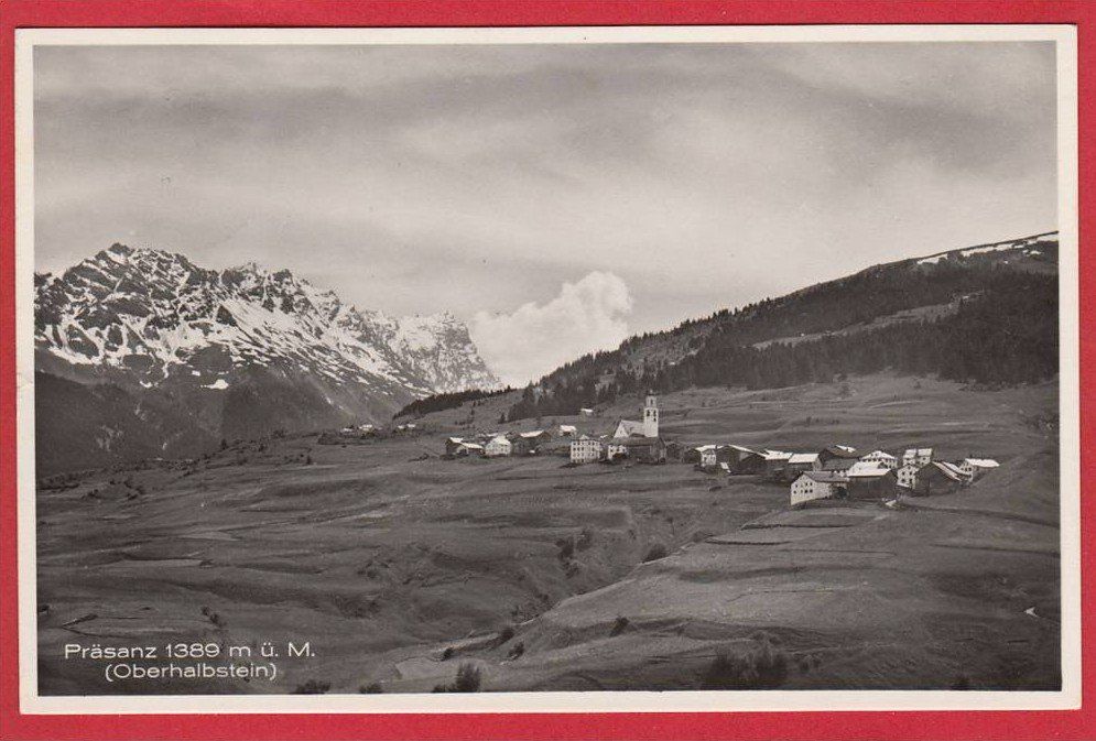 Cartoline postali: PRÄSANZ (OBERHALBSTEIN) – Usato da Grüningen venduto da Kartenlaube