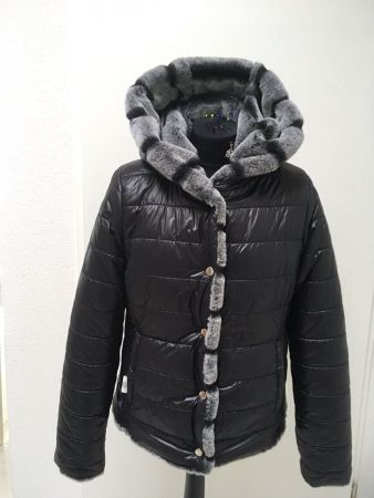 Jacke Winter S/M schwarz/grau, F. Lyman