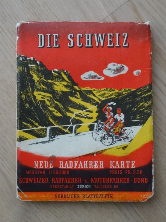 Landkarte / Radfahrer-Karte Der Schweiz Von 1939 | Kaufen Auf Ricardo