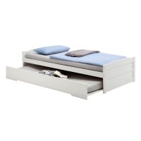 Ausziehbett 90x190 cm Tagesbett Kinderbett Doppelbett weiss