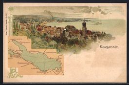 Litho Rorschach, Karte mit Ortschaften a
