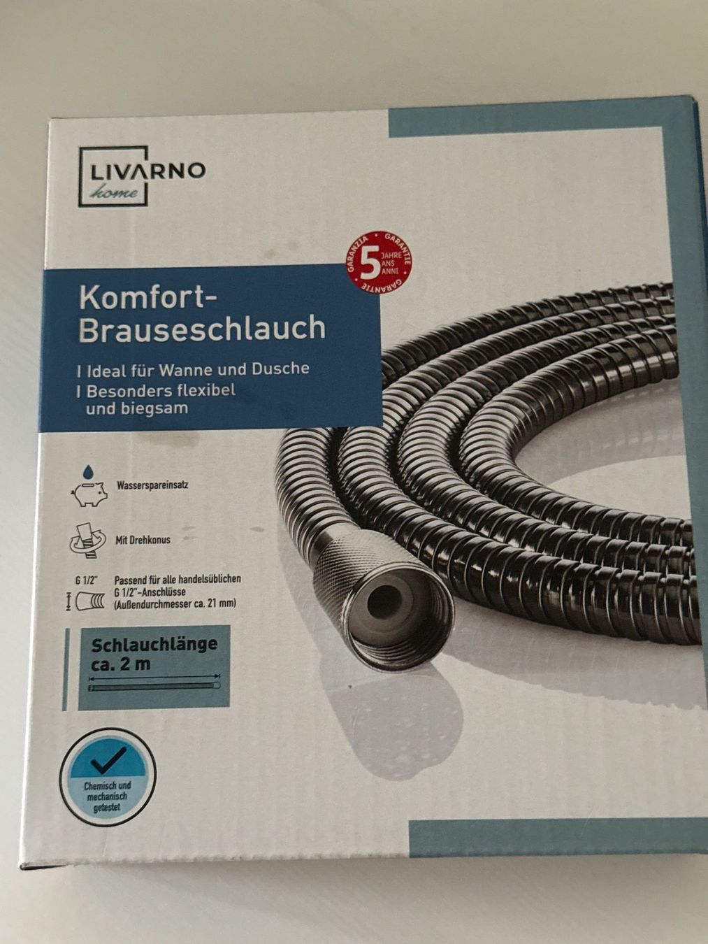 Soffioni doccia: NEU! Komfort Brauseschlauch 2m – Nuovo e nell'imballaggio originale da Schönenwerd venduto da d.chiara