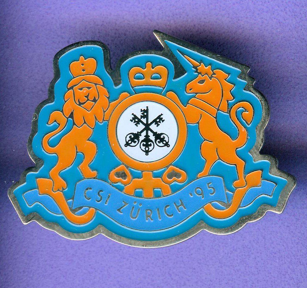 Placchette & Badge: CSI  ZÜRICH '95 – Usato da Winterthur venduto da Sammleroase
