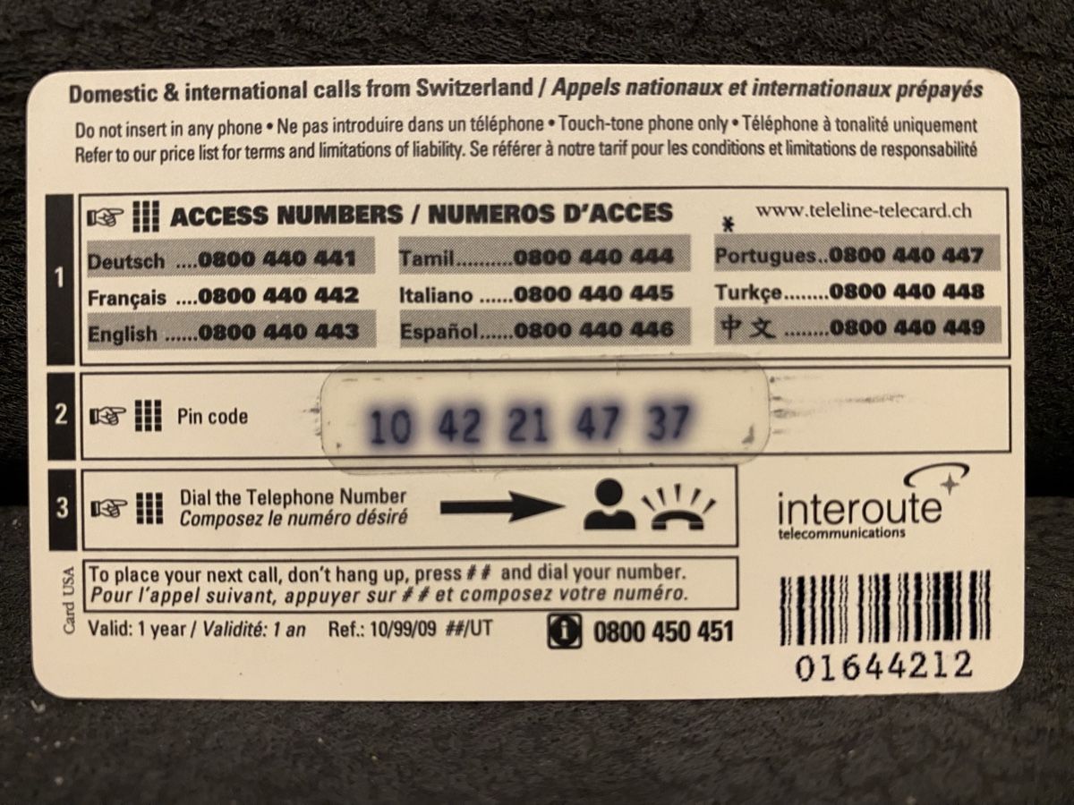 Cartes de téléphone: Teleline – D'occasion à Lausanne par babacard10 1