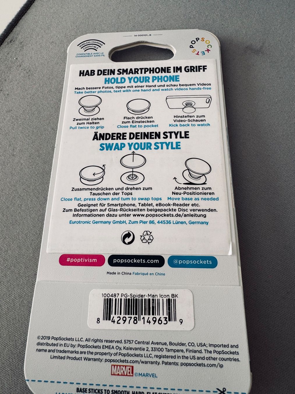 Popsockets Staffe: Popsockets Marvel Spiderman – Nuovo e nell'imballaggio originale da Winterthur venduto da Brigitta5 1