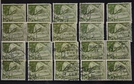 Schweizer Briefmarken Lot Helvetia 10 Rp Bergbahn